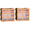 Organizéry s 12 zásuvkami 2 ks 26,5 x 16 x 26 cm 147581