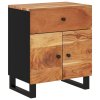 Noční stolek 50x33x60 cm masivní akácie a kompozitní dřevo 350669