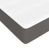 Taštičková matrace šedá 80 x 200 x 20 cm umělá kůže 347686