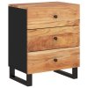 Noční stolek 50x33x62 cm masivní akácie a kompozitní dřevo 350661