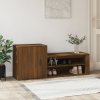 Botník hnědý dub 130x35x54 cm kompozitní dřevo 816751