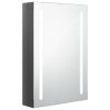 LED koupelnová skříňka se zrcadlem zářivě šedá 50 x 13 x 70 cm 326498