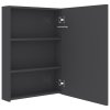 LED koupelnová skříňka se zrcadlem zářivě šedá 50 x 13 x 70 cm 326498