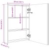 LED koupelnová skříňka se zrcadlem zářivě šedá 50 x 13 x 70 cm 326498