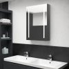 LED koupelnová skříňka se zrcadlem zářivě šedá 50 x 13 x 70 cm 326498
