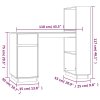 Psací stůl bílý 110x53x117 cm masivní borové dřevo 814510