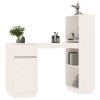 Psací stůl bílý 110x53x117 cm masivní borové dřevo 814510