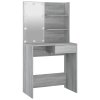 Toaletní stolek s LED šedý sonoma 74,5 x 40 x 141 cm 820482