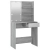 Toaletní stolek s LED šedý sonoma 74,5 x 40 x 141 cm 820482