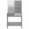 Toaletní stolek s LED šedý sonoma 74,5 x 40 x 141 cm 820482