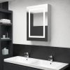 LED koupelnová skříňka se zrcadlem betonově šedá 50x13x70 cm 326488