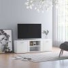 TV stolek bílý 120 x 34 x 37 cm kompozitní dřevo 801161