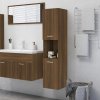 Koupelnová skříňka hnědý dub 30 x 30 x 130 cm kompozitní dřevo 815641