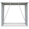 Zahradní kůlna na dříví pozinkovaná ocel 163x83x154 cm zelená 47089