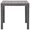 Zahradní stůl 78 x 78 x 72 cm kávový plast 48785