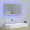 LED koupelnové zrcadlo dub sonoma 80 x 8,5 x 37 cm akrylové 804927