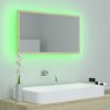 LED koupelnové zrcadlo dub sonoma 80 x 8,5 x 37 cm akrylové 804927