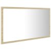 LED koupelnové zrcadlo dub sonoma 80 x 8,5 x 37 cm akrylové 804927