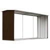 Zahradní kůlna na dříví pozinkovaná ocel 330x92x153 cm hnědá 47087