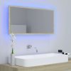 LED koupelnové zrcadlo dub sonoma 90 x 8,5 x 37 cm akrylové 804935