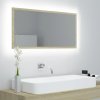 LED koupelnové zrcadlo dub sonoma 90 x 8,5 x 37 cm akrylové 804935