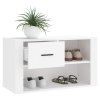 Botník bílý 80x35x45 cm kompozitní dřevo 816752