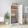 Šatní skříň bílá s vysokým leskem 80x52x180 cm kompozitní dřevo 800627