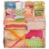Modulární pouf patchwork textil 287712