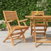 Skládací zahradní židle 2 ks 55x62x90 cm masivní teakové dřevo 362762