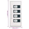 Vchodové dveře bílé 100 x 210 cm hliník a PVC 3157066