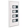 Vchodové dveře bílé 100 x 210 cm hliník a PVC 3157066