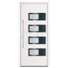 Vchodové dveře bílé 100 x 210 cm hliník a PVC 3157066