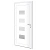 Vchodové dveře bílé 100 x 210 cm hliník a PVC 3157066