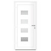 Vchodové dveře bílé 100 x 210 cm hliník a PVC 3157066