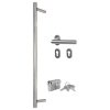 Vchodové dveře bílé 100 x 210 cm hliník a PVC 3157066