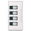 Vchodové dveře bílé 110 x 210 cm hliník a PVC 3157064