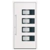 Vchodové dveře bílé 110 x 210 cm hliník a PVC 3157067