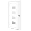 Vchodové dveře bílé 110 x 210 cm hliník a PVC 3157067