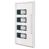 Vchodové dveře bílé 100 x 200 cm hliník a PVC 3157062