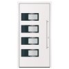 Vchodové dveře bílé 100 x 200 cm hliník a PVC 3157062