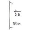 Vchodové dveře bílé 100 x 200 cm hliník a PVC 3157062