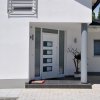 Vchodové dveře bílé 100 x 200 cm hliník a PVC 3157062