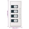 Vchodové dveře bílé 100 x 210 cm hliník a PVC 3157063