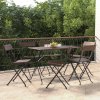 Skládací bistro židle 6 ks hnědé polyratan a ocel 3152116