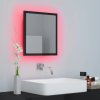 LED koupelnové zrcadlo černé vysoký lesk 40x8,5x37 cm akrylové 804914