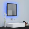 LED koupelnové zrcadlo černé vysoký lesk 40x8,5x37 cm akrylové 804914