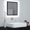 LED koupelnové zrcadlo černé vysoký lesk 40x8,5x37 cm akrylové 804914