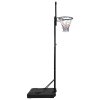 Basketbalový koš s průhlednou deskou 235–301 cm polykarbonát 93654