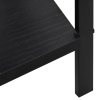 Knihovna se 4 policemi černá 60x27,6x124,5 cm kompozitní dřevo 288222