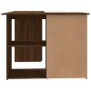 Rohový psací stůl hnědý dub 145 x 100 x 76 cm kompozitní dřevo 815443